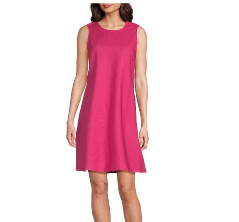 Gibson & Latimer Woven Crew Neck Sleeveless Caftan Dress M